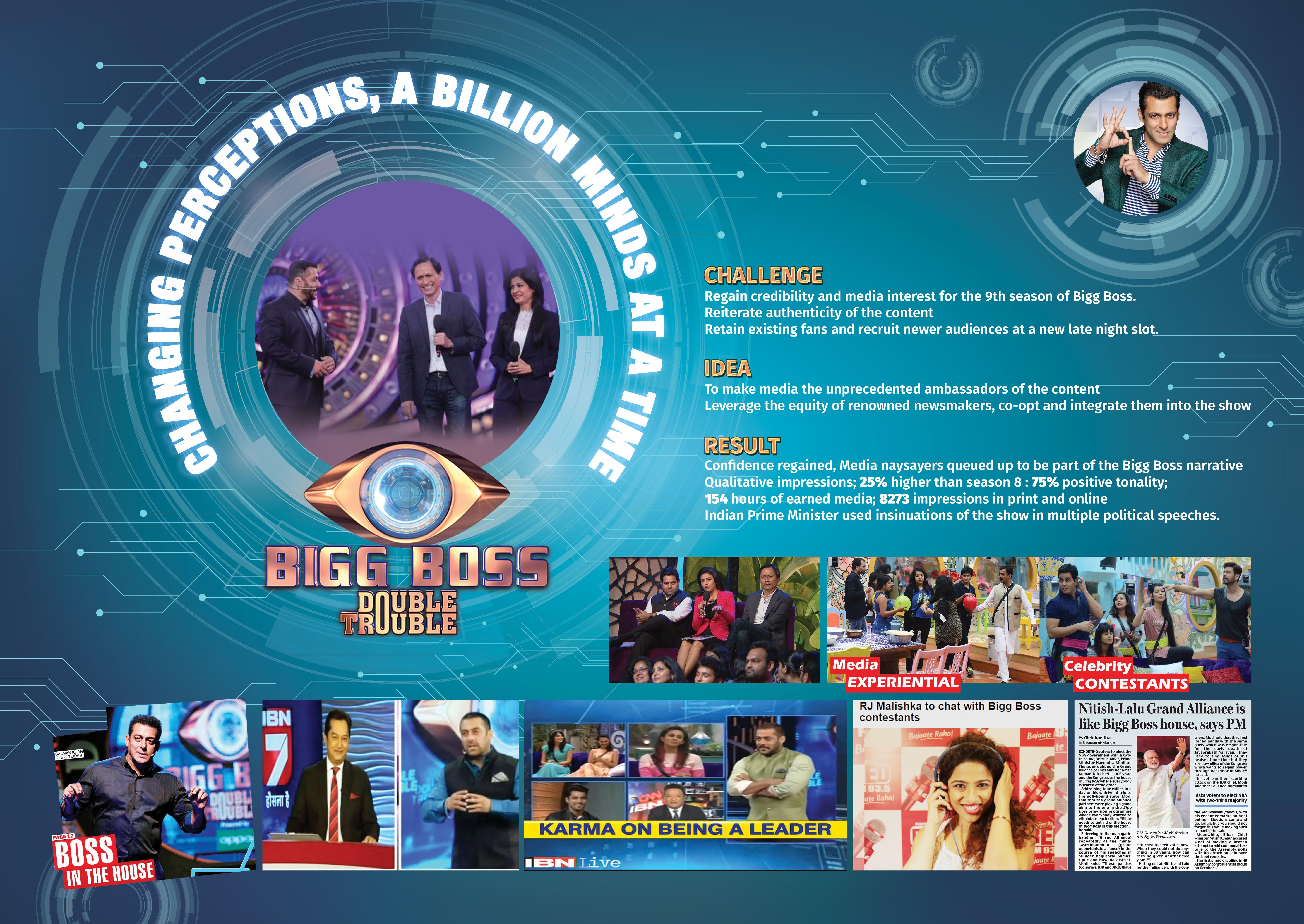 Bigg Boss 9 : Changing Perceptions…A billion minds at a time