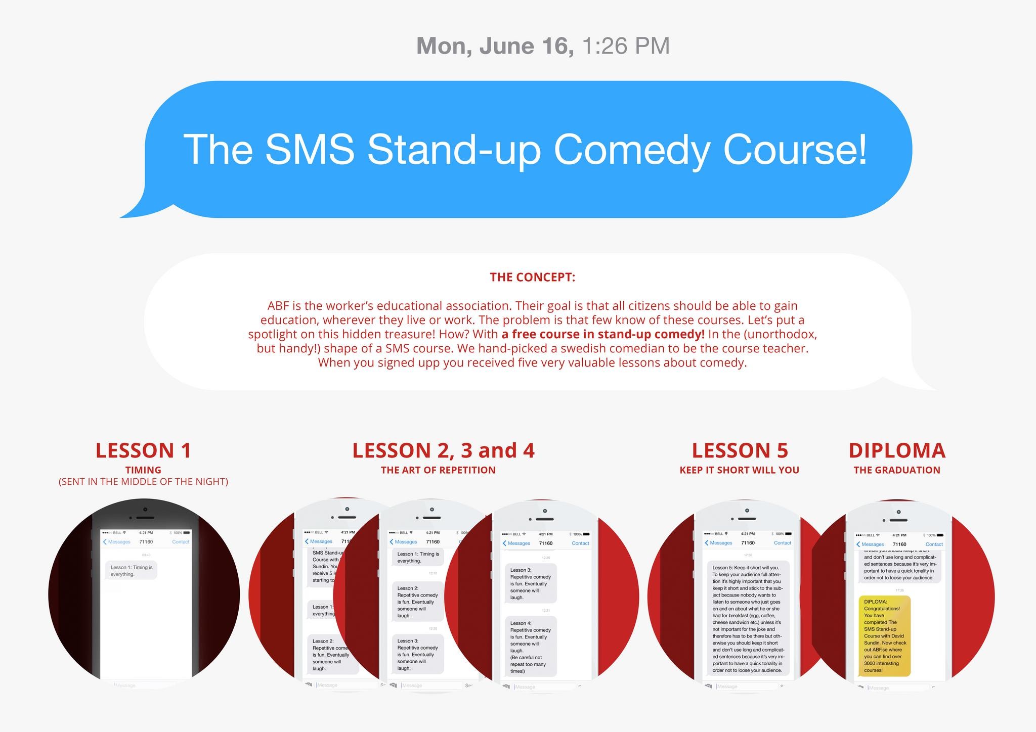 THE SMS STAND-UP COMEDY COURSE!