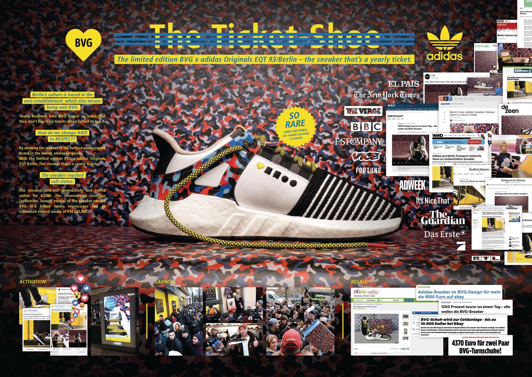 BVG X ADIDAS THE TICKET SHOE Entry THE WORK