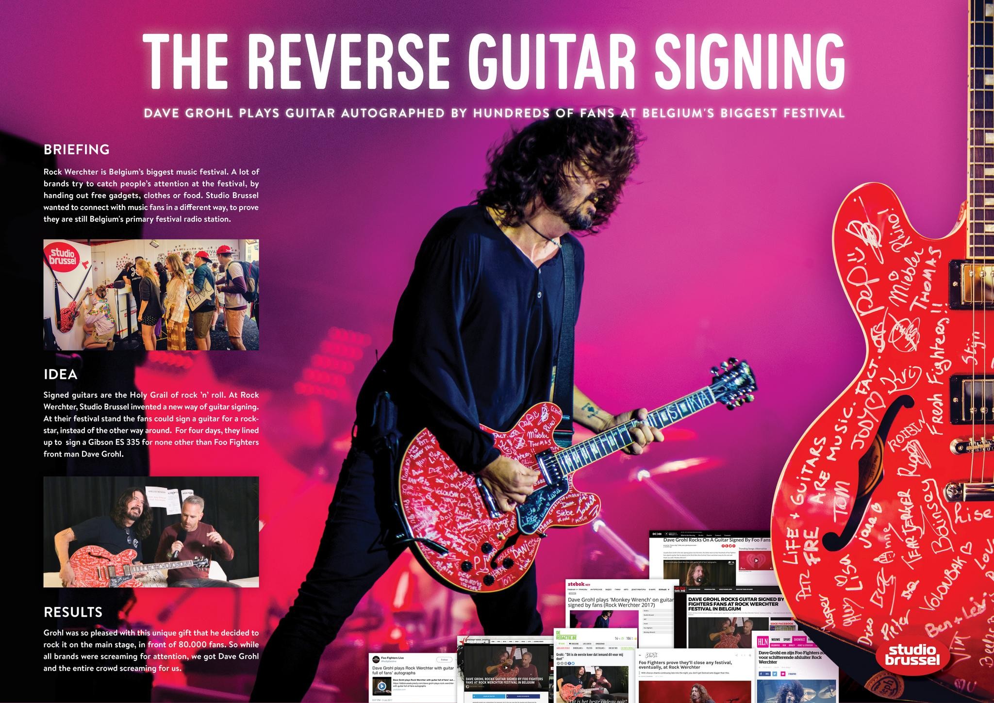 The reverse Guitar Signing