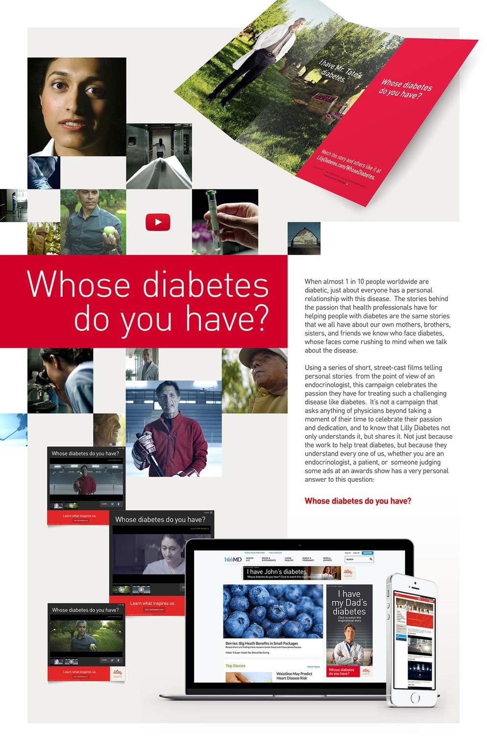 Whose Diabetes Do You Have Campaign: Films, Print, Banners