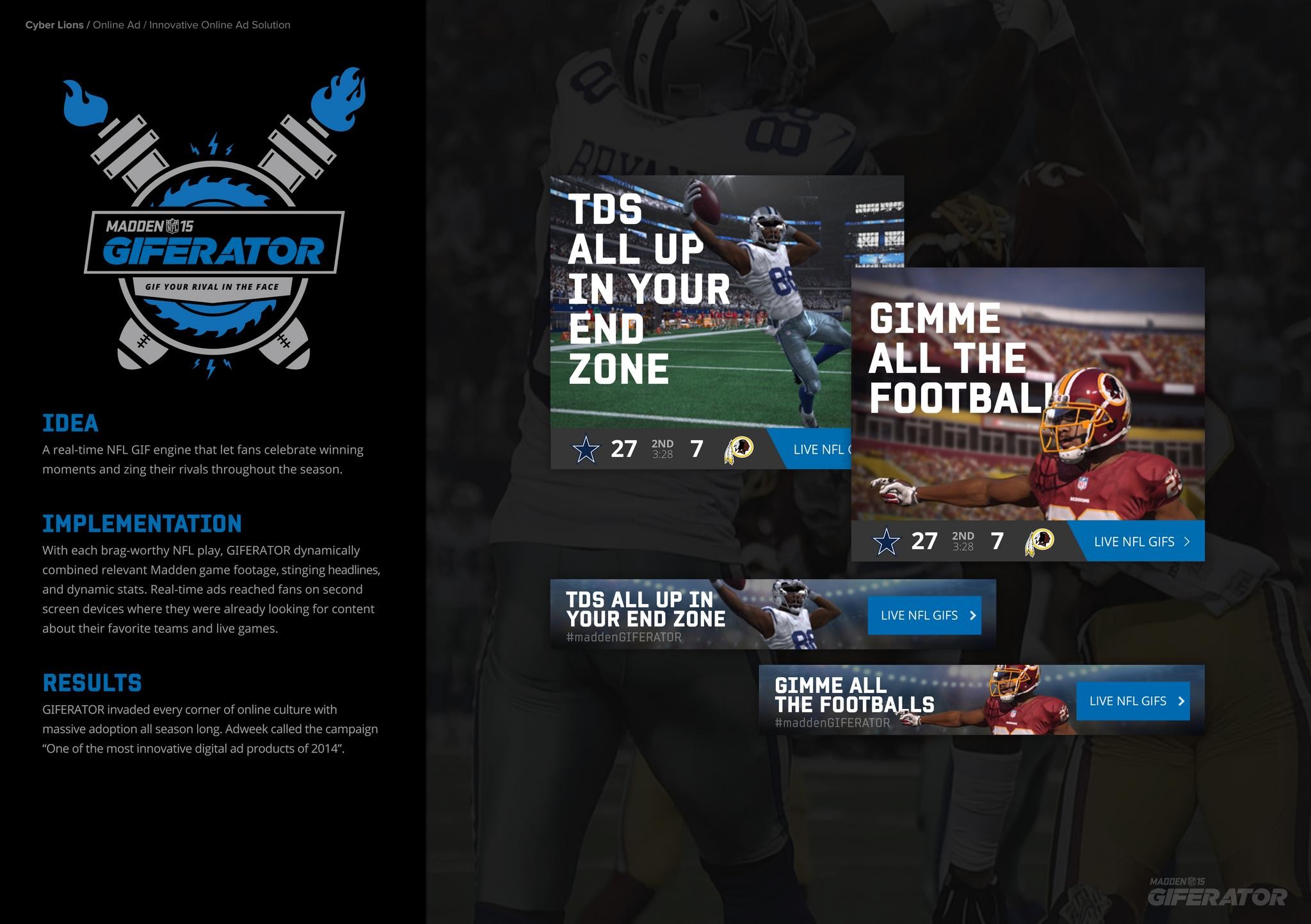 EA SPORTS MADDEN GIFERATOR: AN ART, COPY & CODE PROJECT WITH GOOGLE