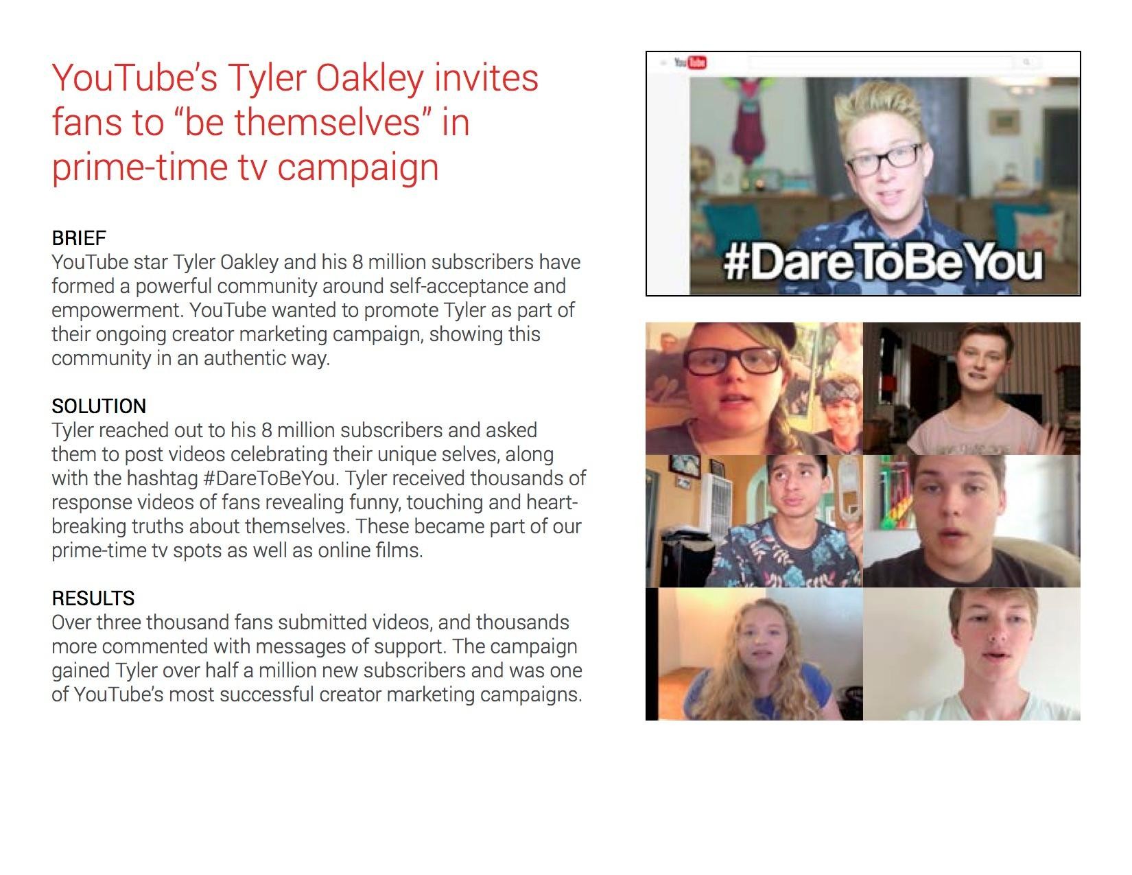 TYLER OAKLEY "DARE TO BE YOU"