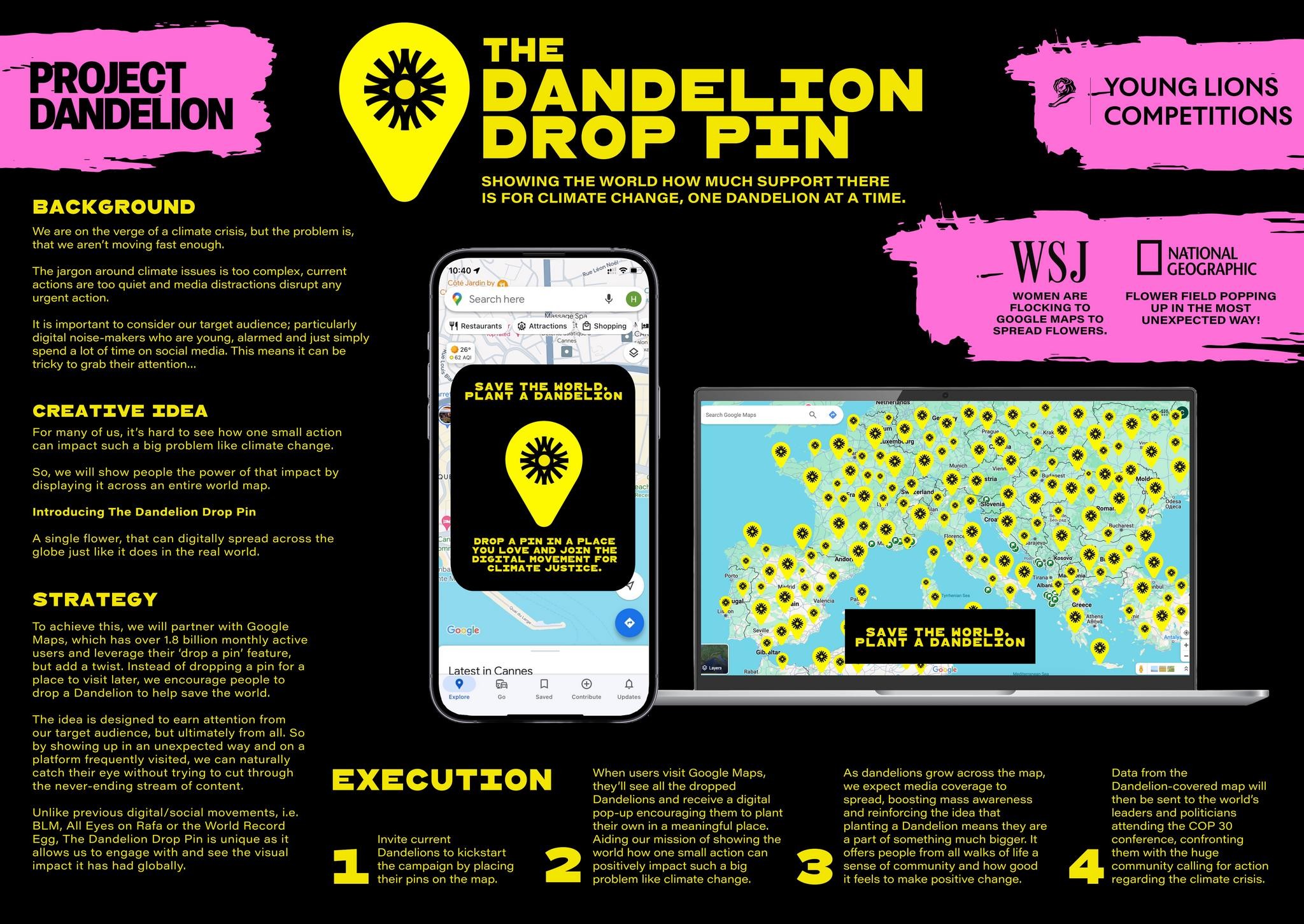 The Dandelion Drop Pin