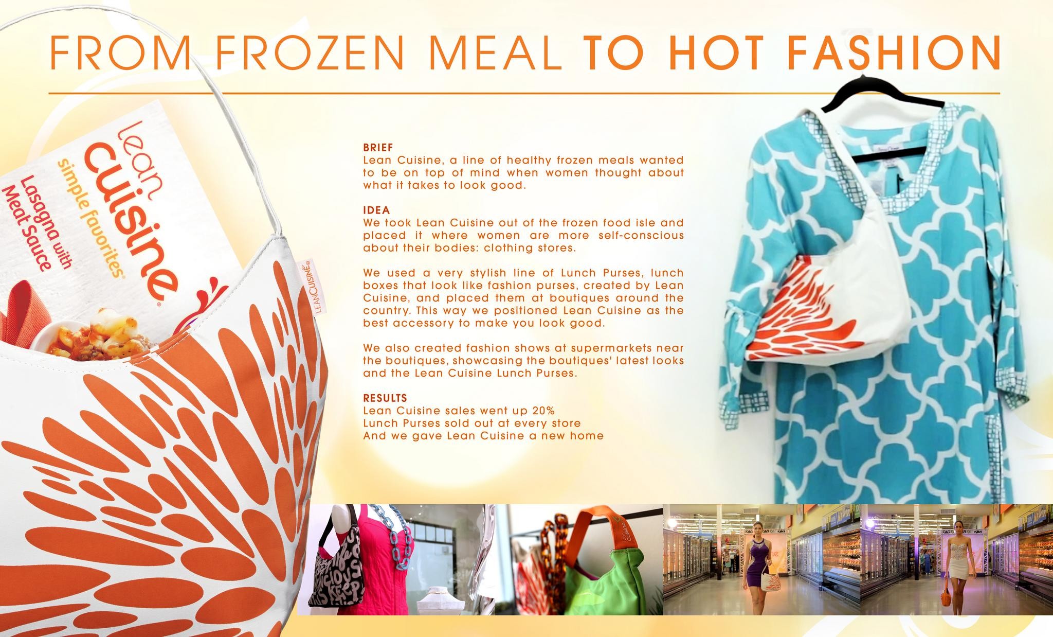 FROM FROZEN MEAL TO HOT FASHION