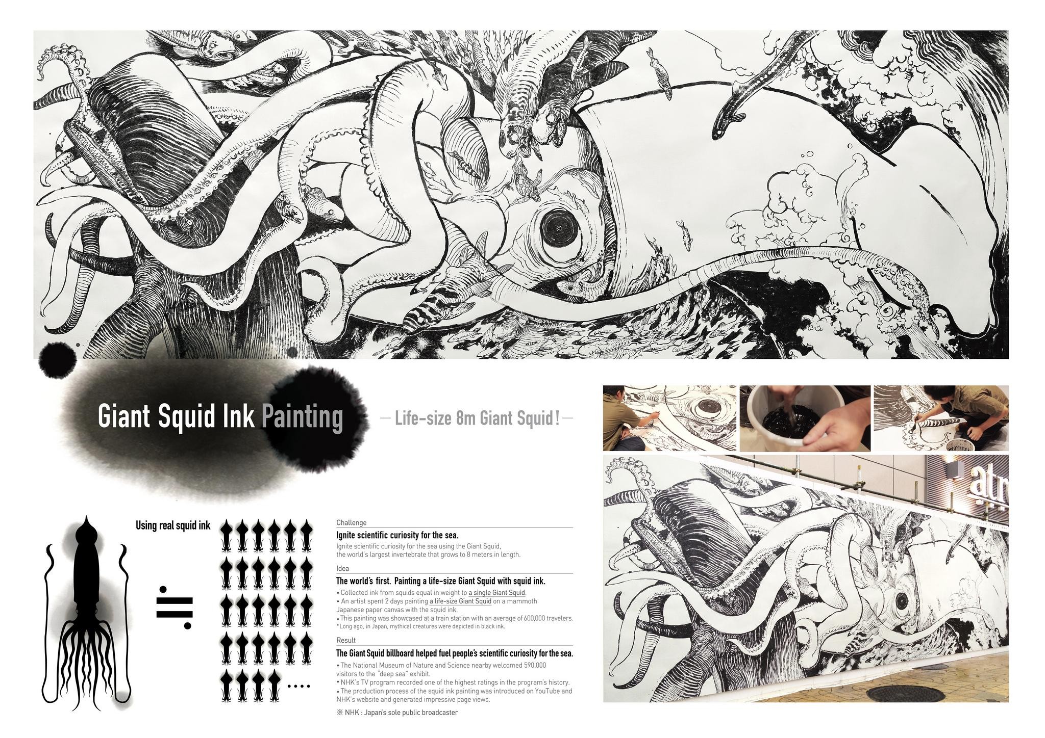 GIANT SQUID INK PAINTING