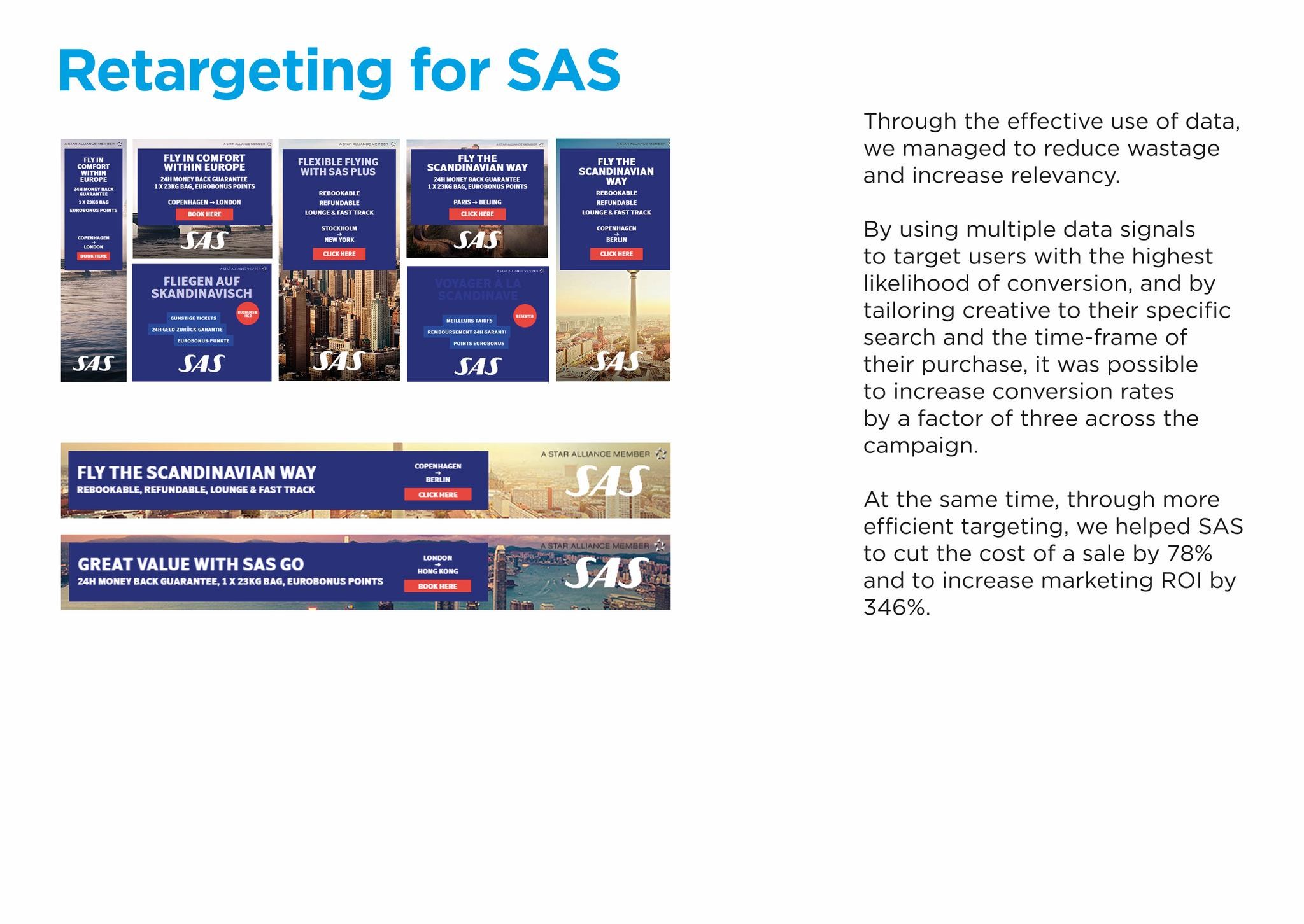 Intelligent, data-led retargeting for Scandinavian Airline Systems (SAS)