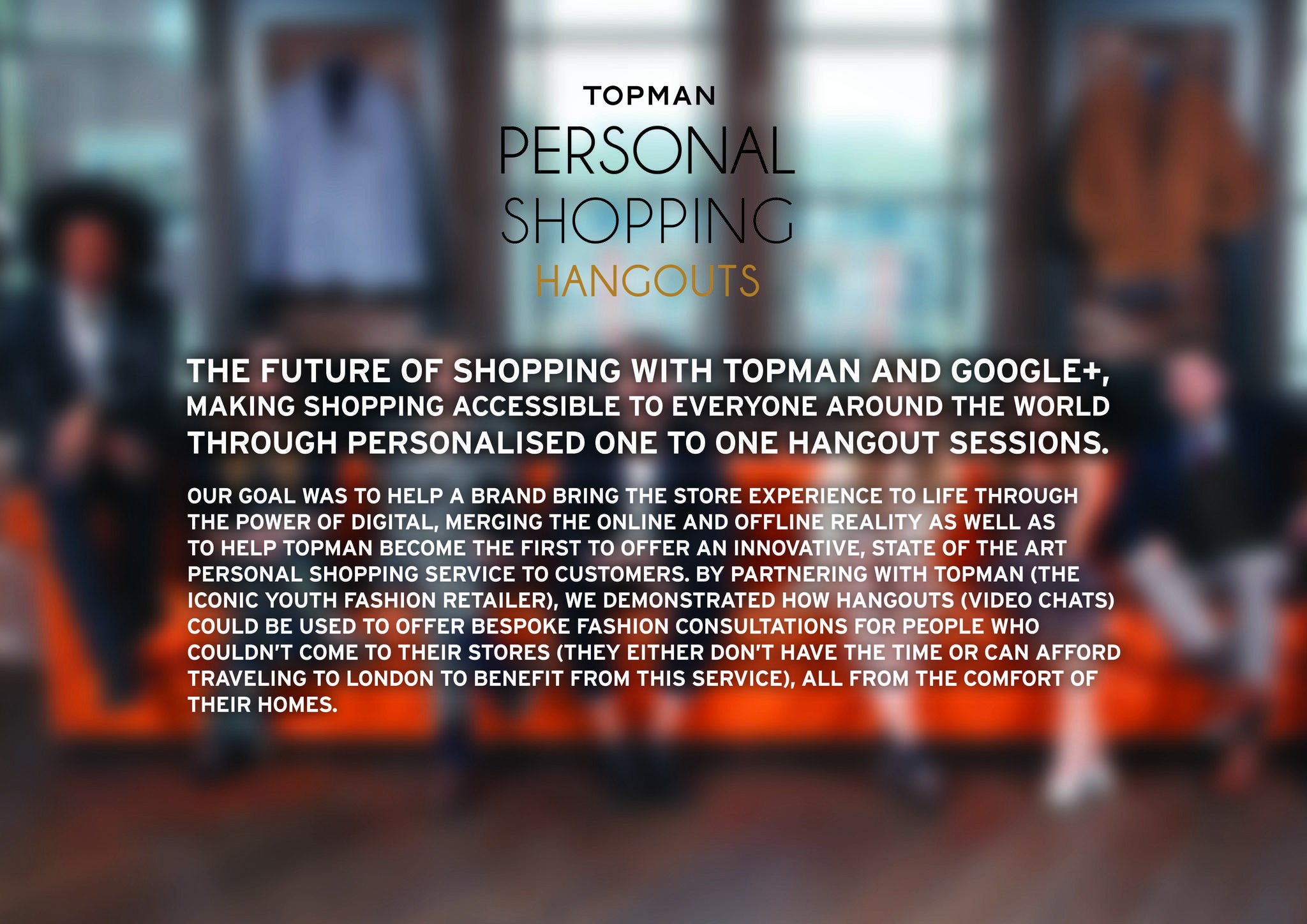 THE FUTURE OF SHOPPING WITH GOOGLE+ AND TOPMAN