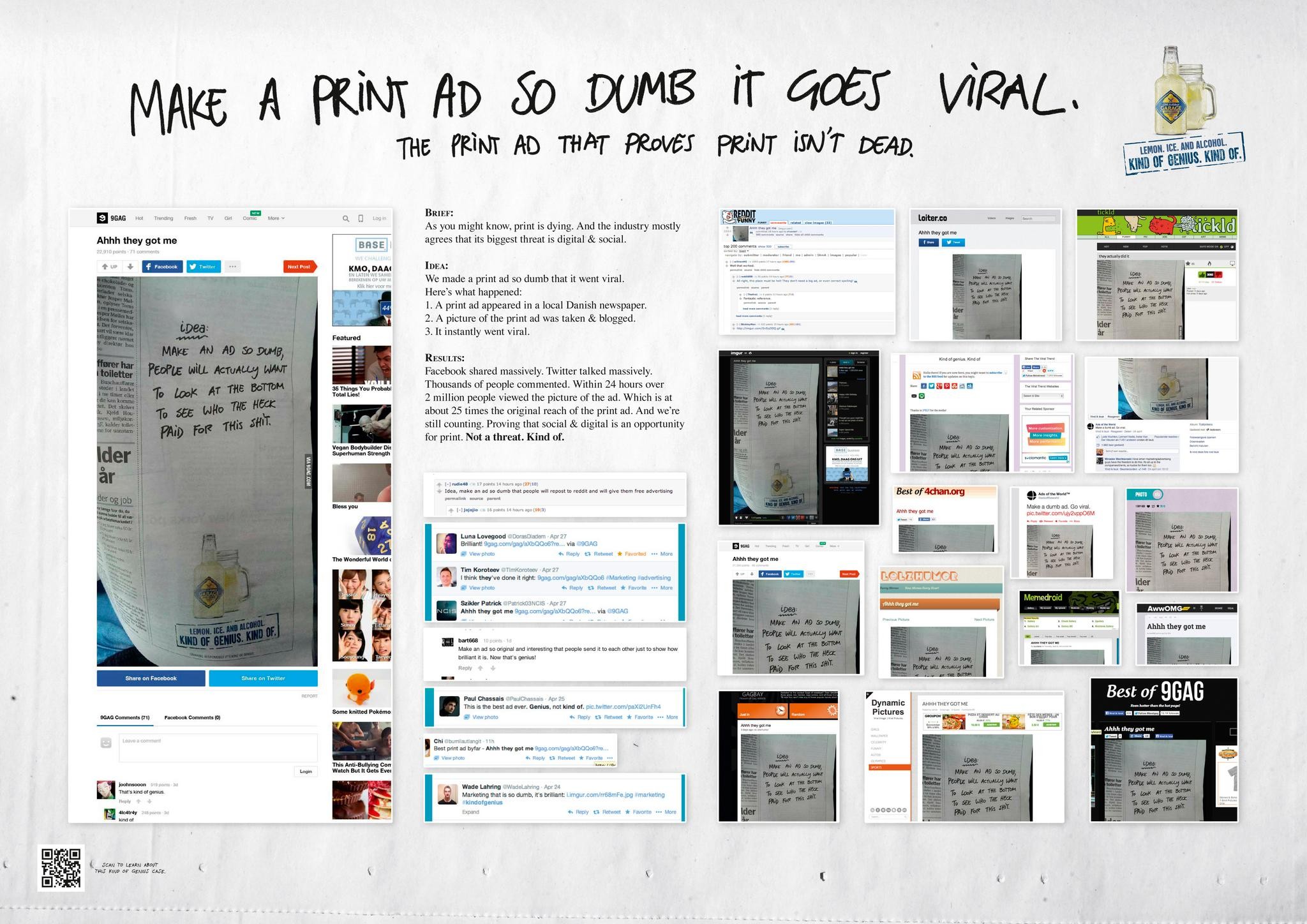 PRINT AD SO DUMB IT GOES VIRAL | Campaign | THE WORK