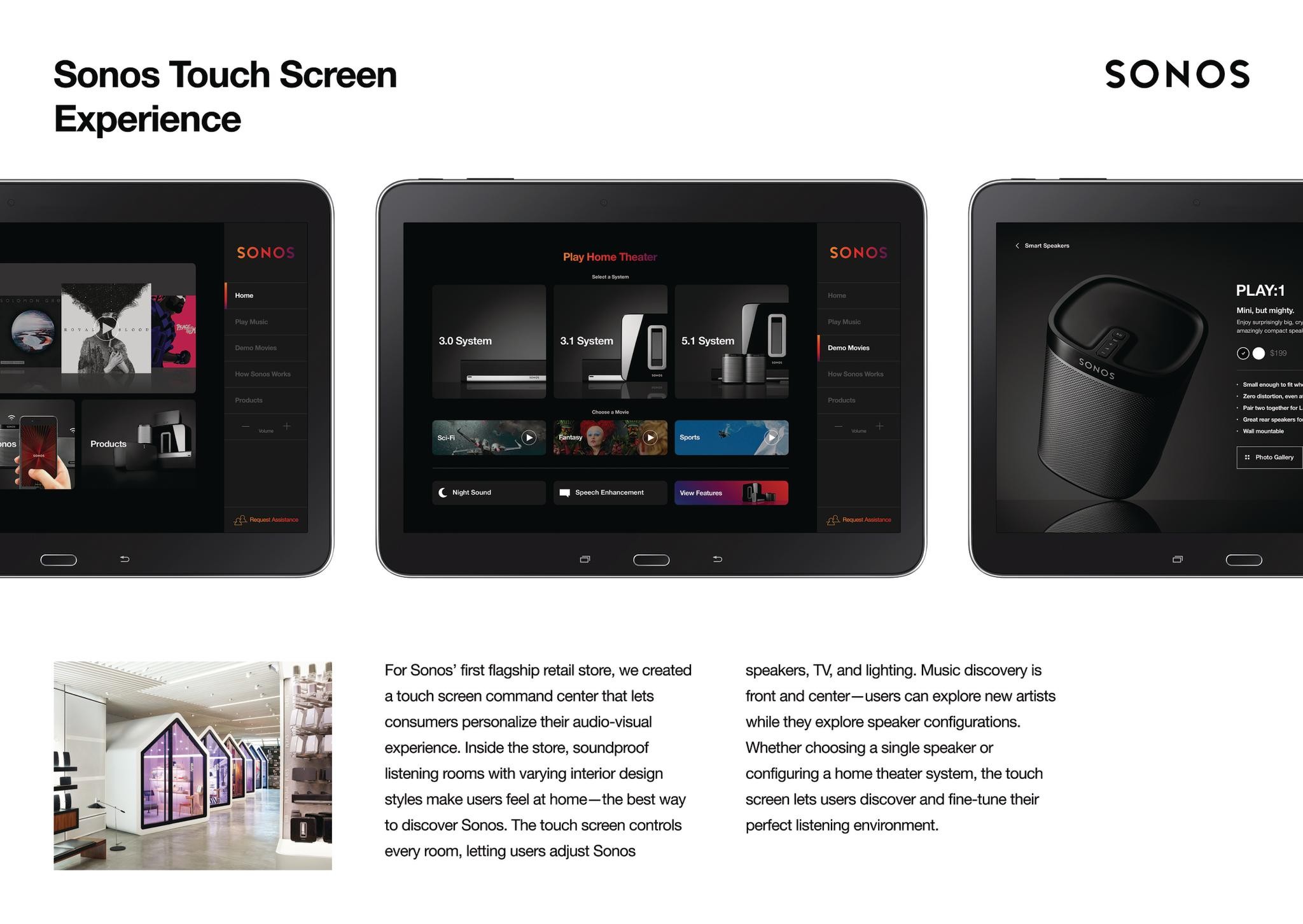 Sonos Touch Screen Experience