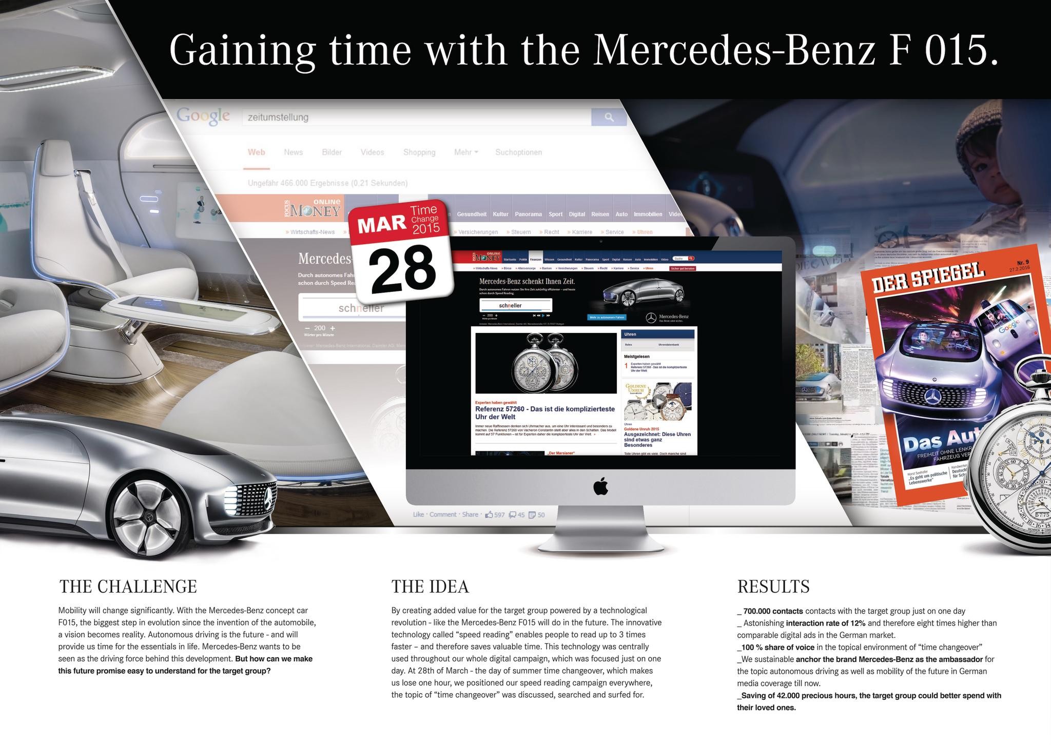 Gaining time with the Mercedes-Benz F 015