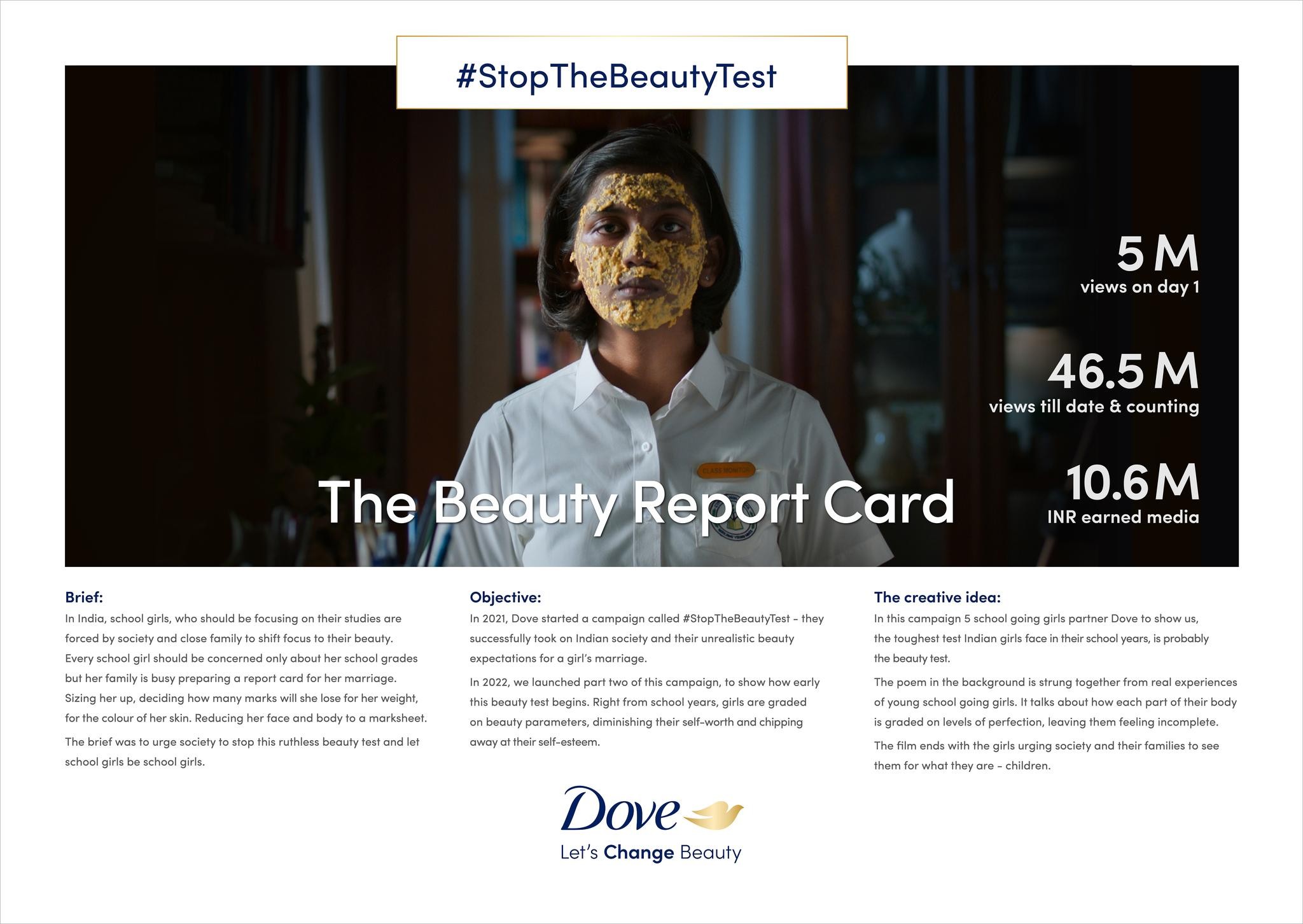 DOVE - THE BEAUTY REPORT CARD #STOPTHEBEAUTYTEST