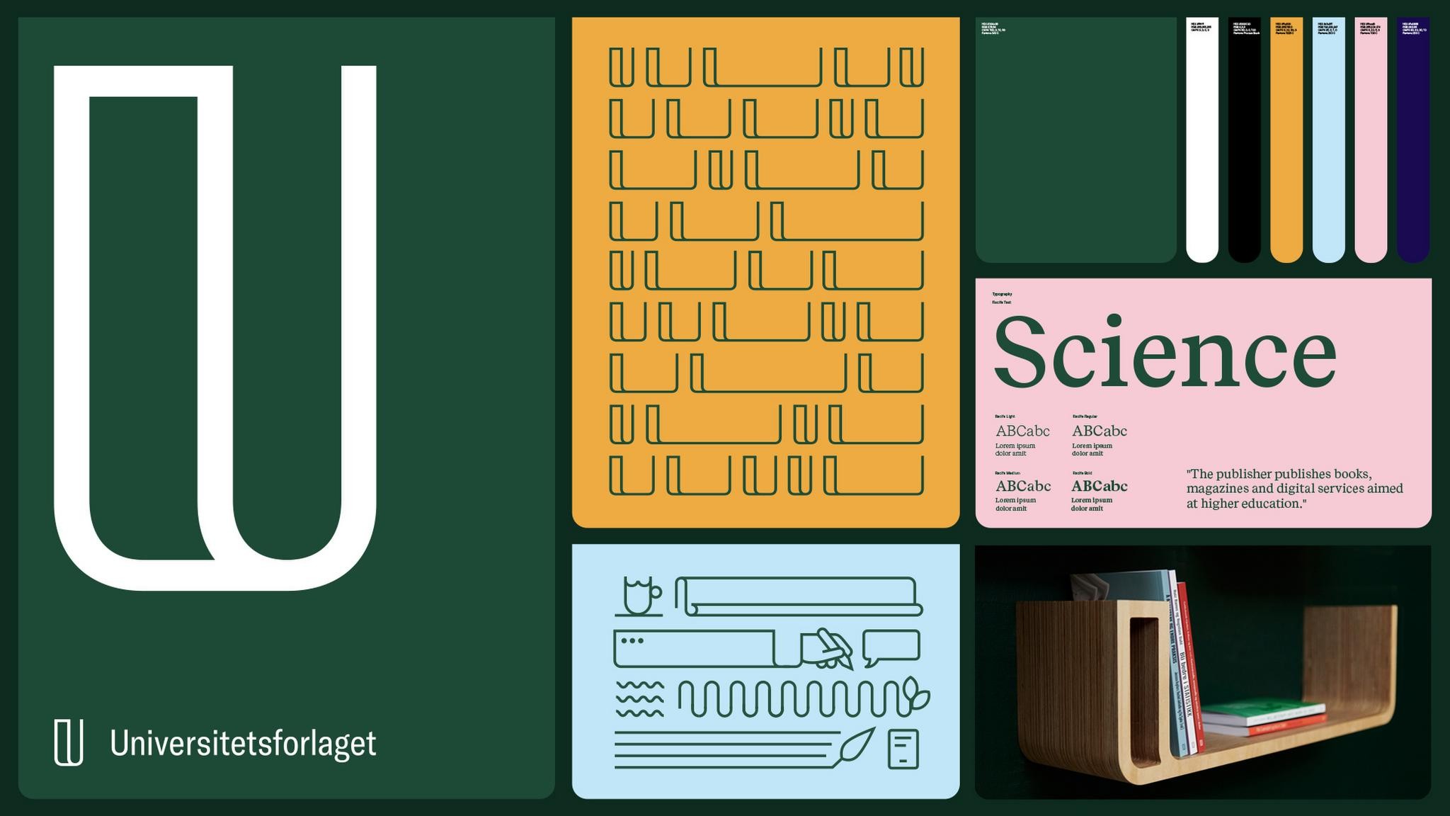 VISUAL IDENTITY FOR SCANDINAVIAN UNIVERSITY PRESS (UNIVERSITETSFORLAGET)