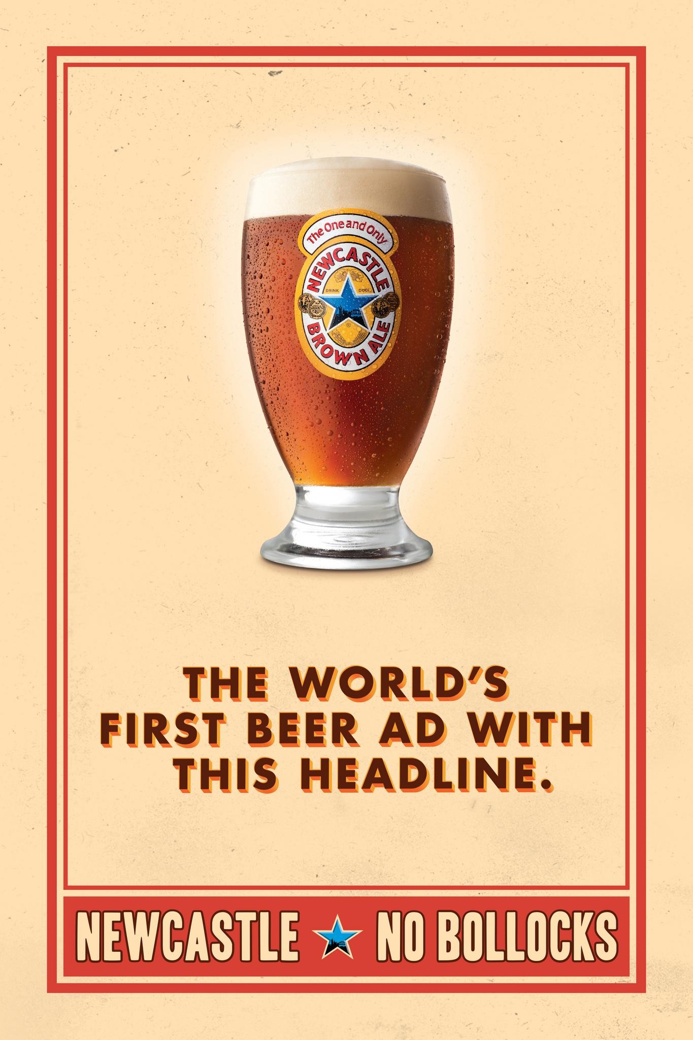 THE WORLD'S FIRST BEER AD WITH THIS HEADLINE.