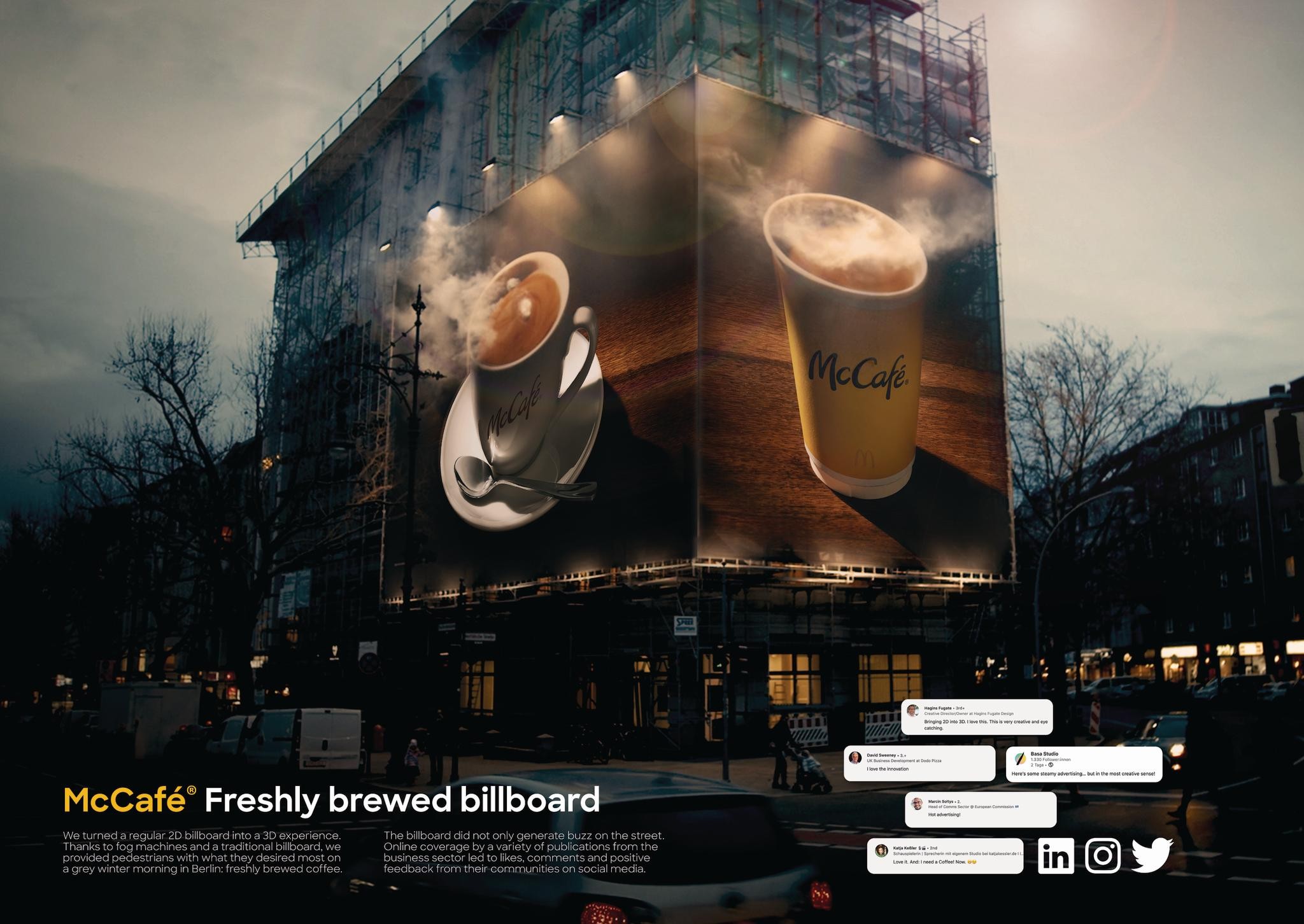 Freshly brewed billboard