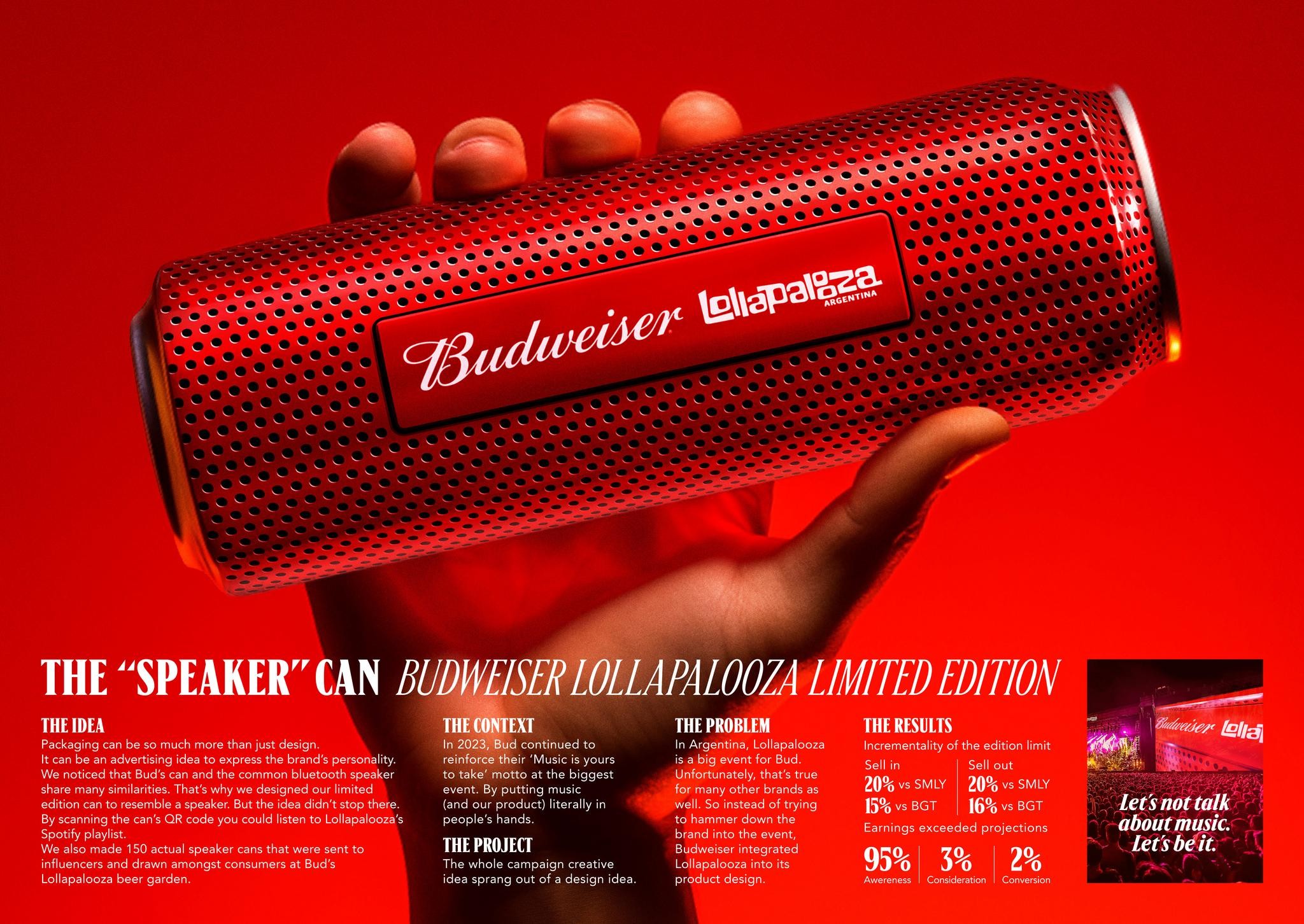 The Speaker Can Budweiser + Lollapalooza 