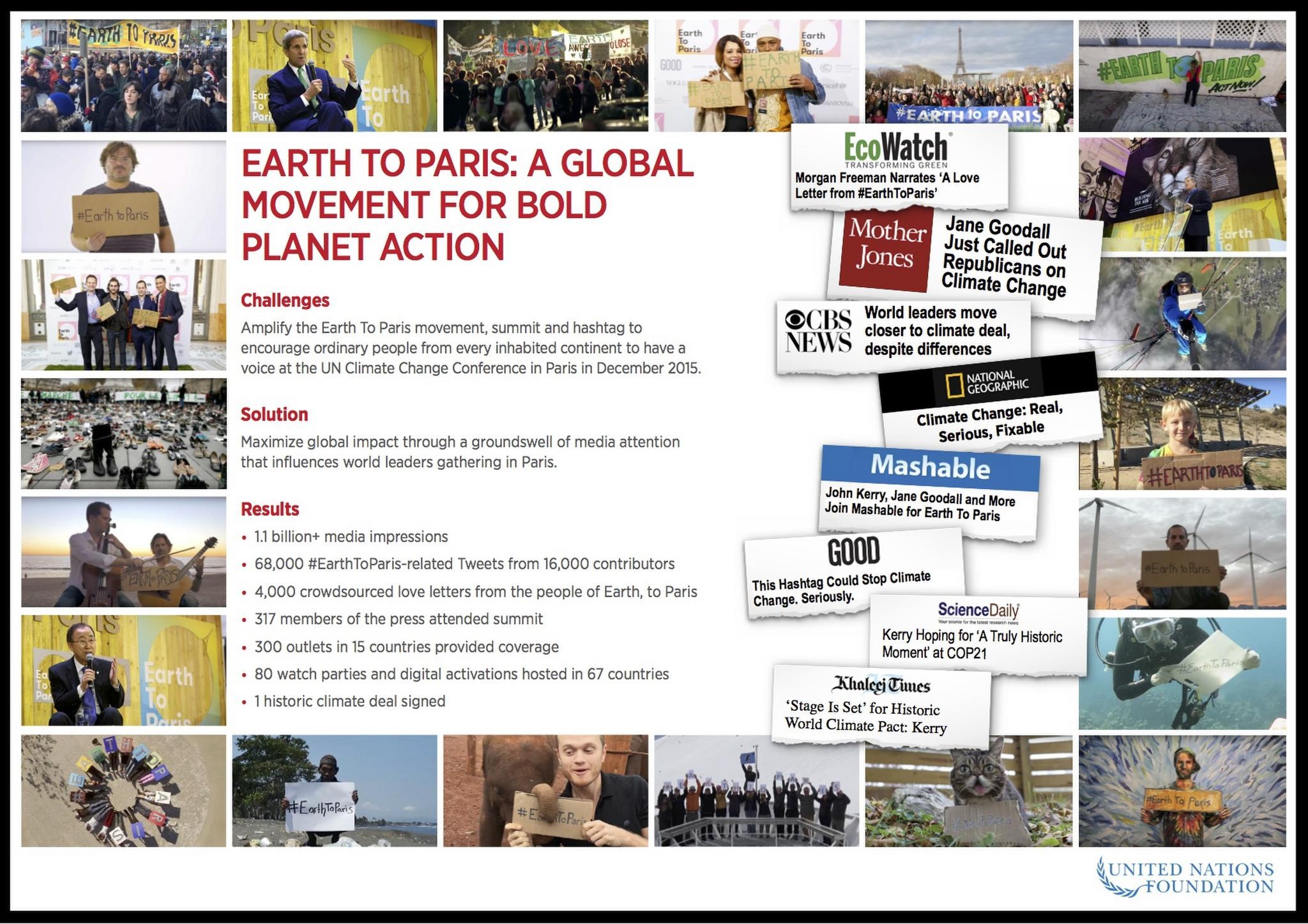 Earth To Paris: A Global Movement for Bold Planet Action