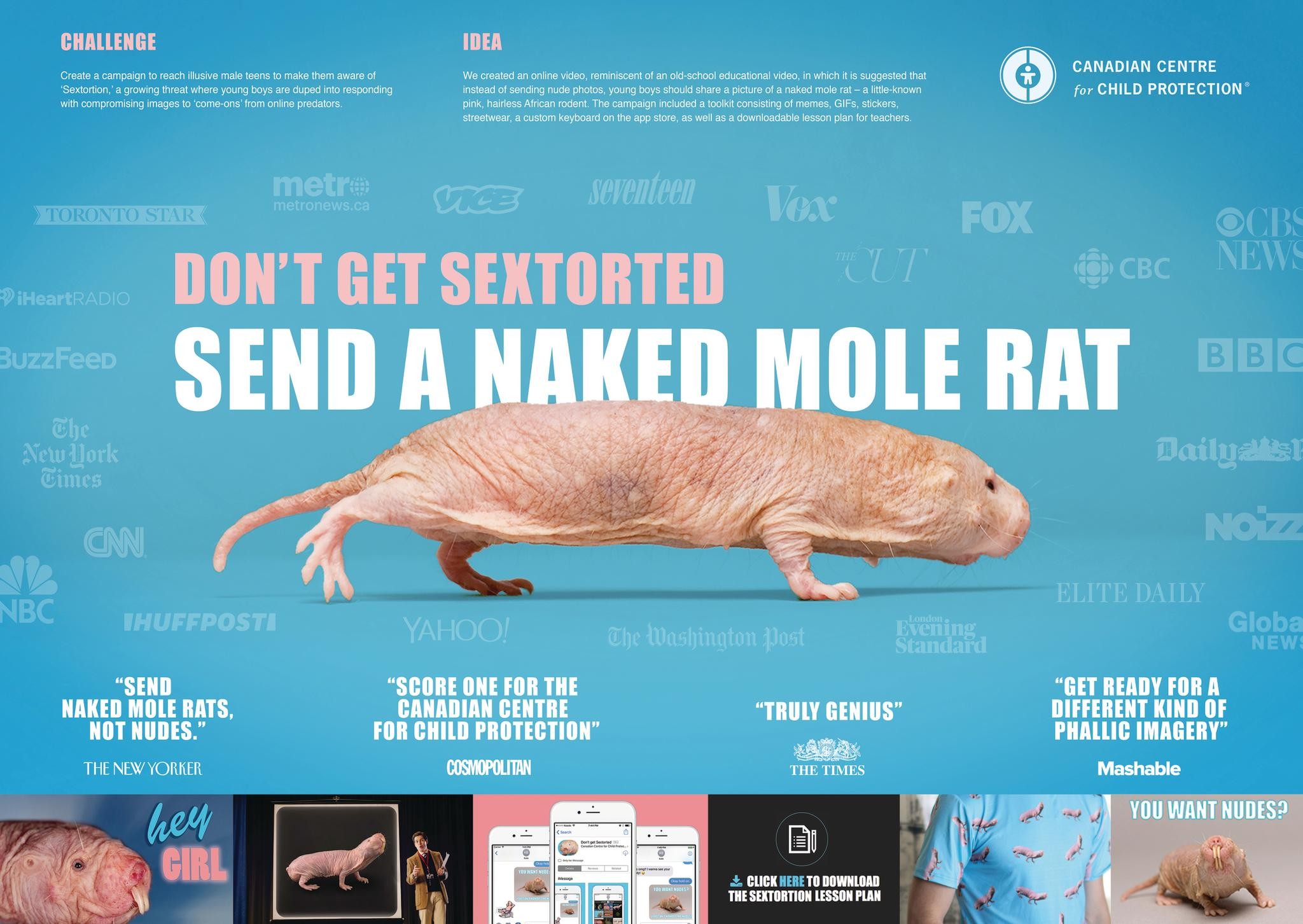 DON'T GET SEXTORTED, SEND A NAKED MOLE RAT