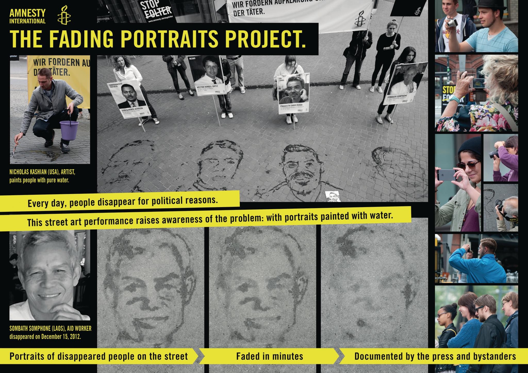 AMNESTY INTERNATIONAL - THE FADING PORTRAITS PROJECT