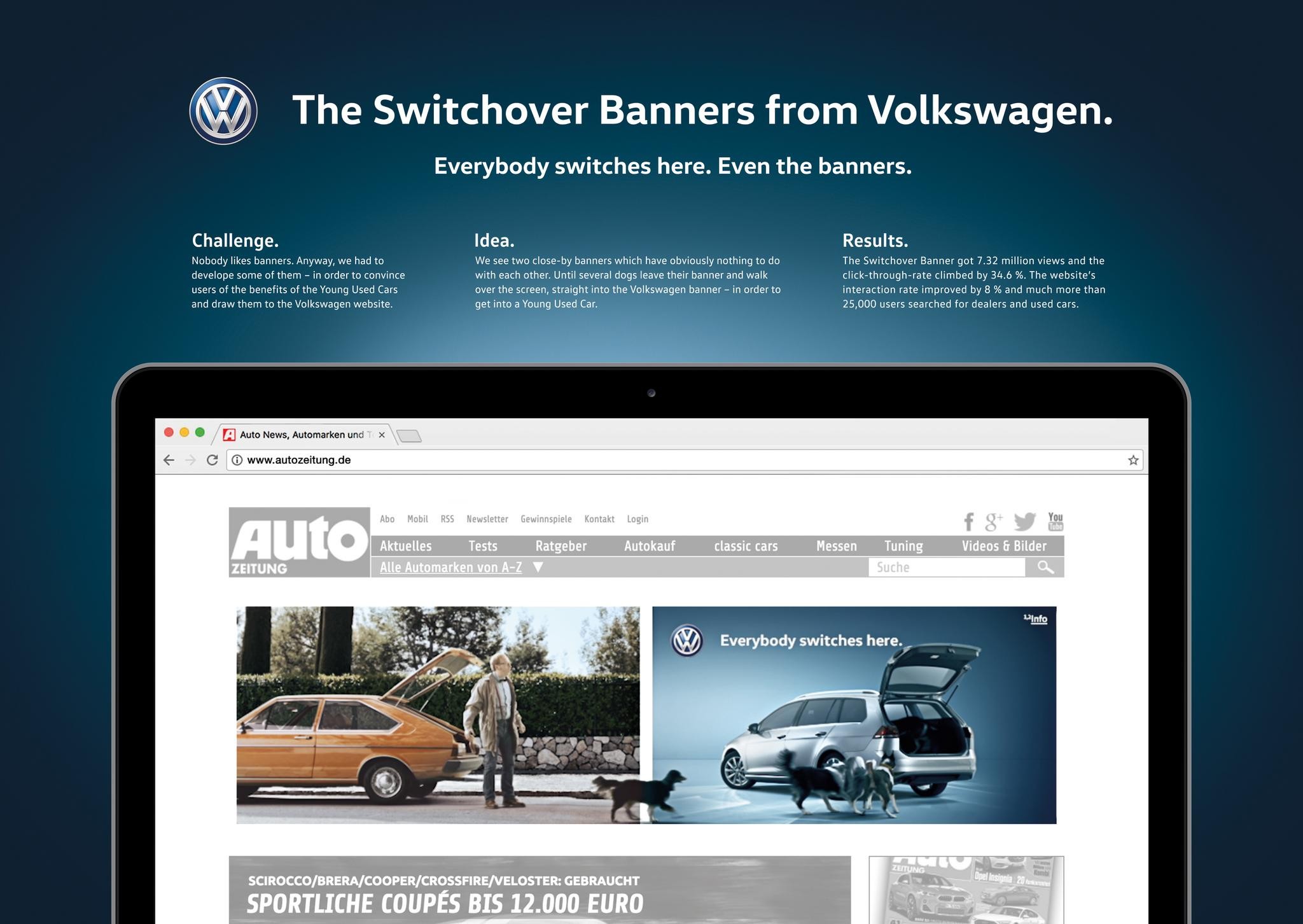 The Switchover Banner from Volkswagen.