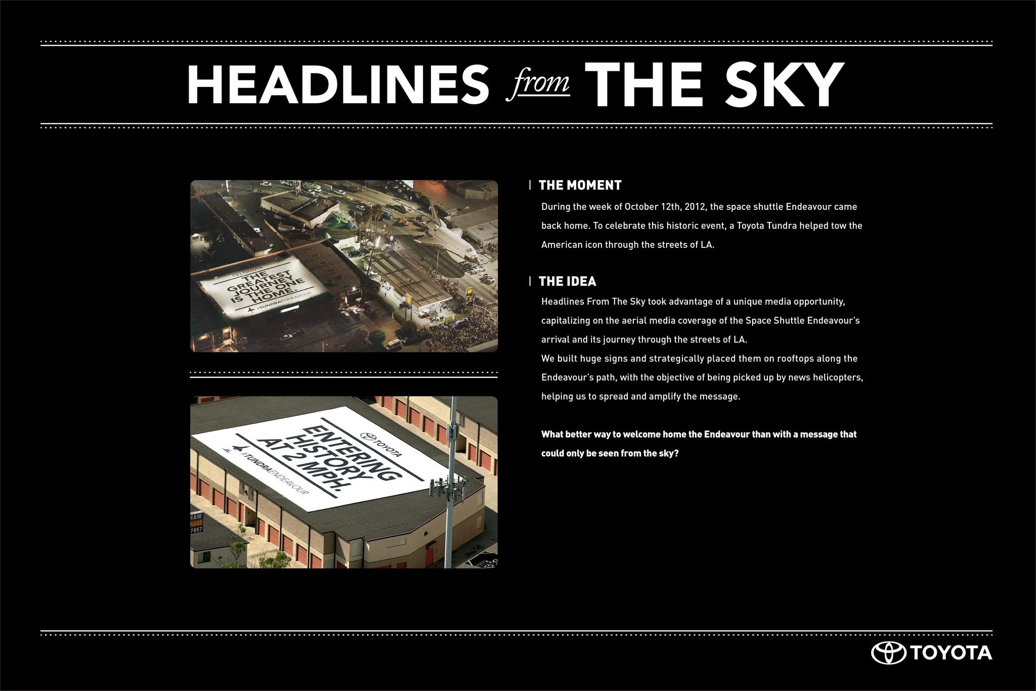 HEADLINES FROM THE SKY