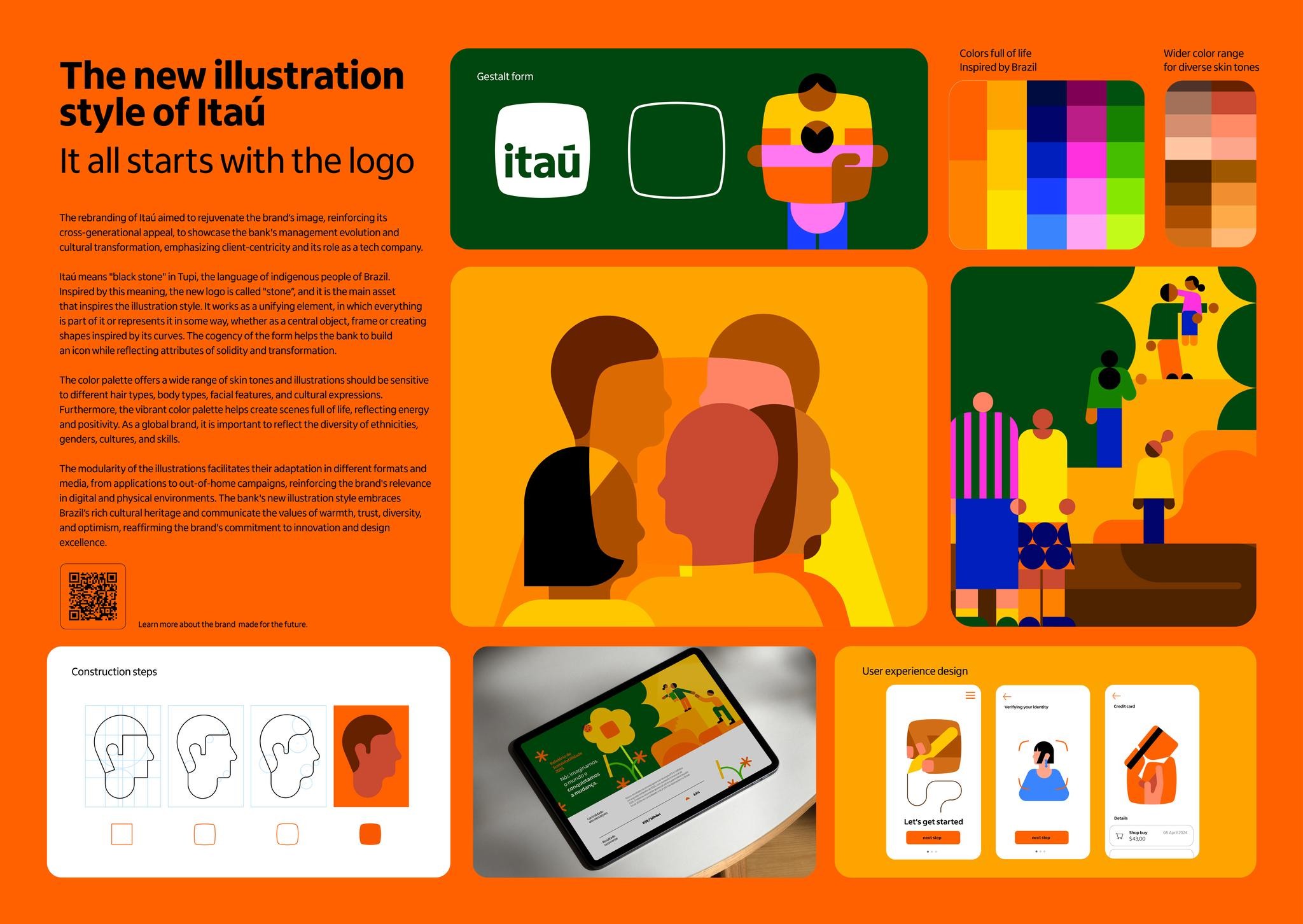 The new illustration style of Itaú