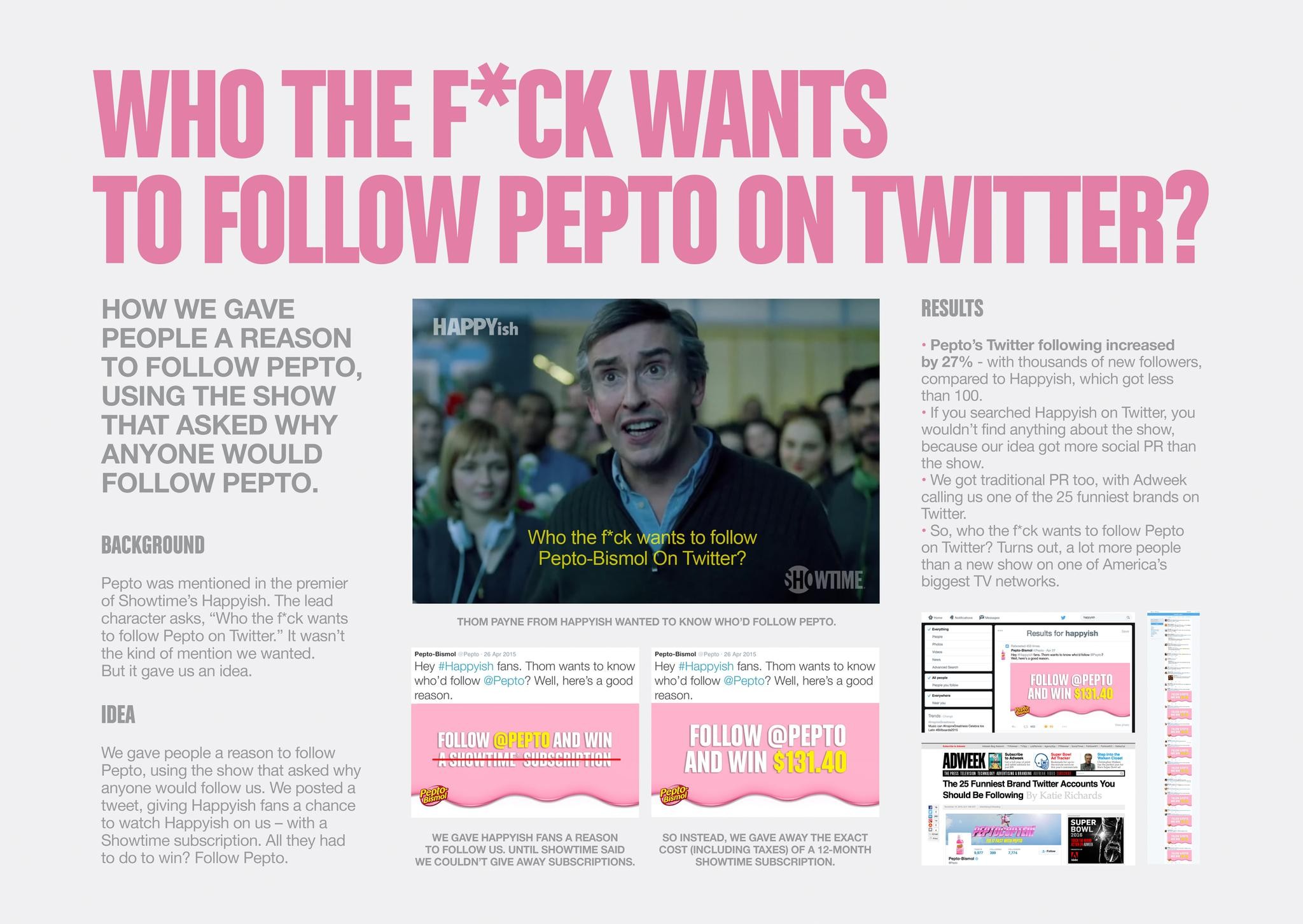 WHO THE F*CK WANTS TO FOLLOW PEPTO ON TWITTER?