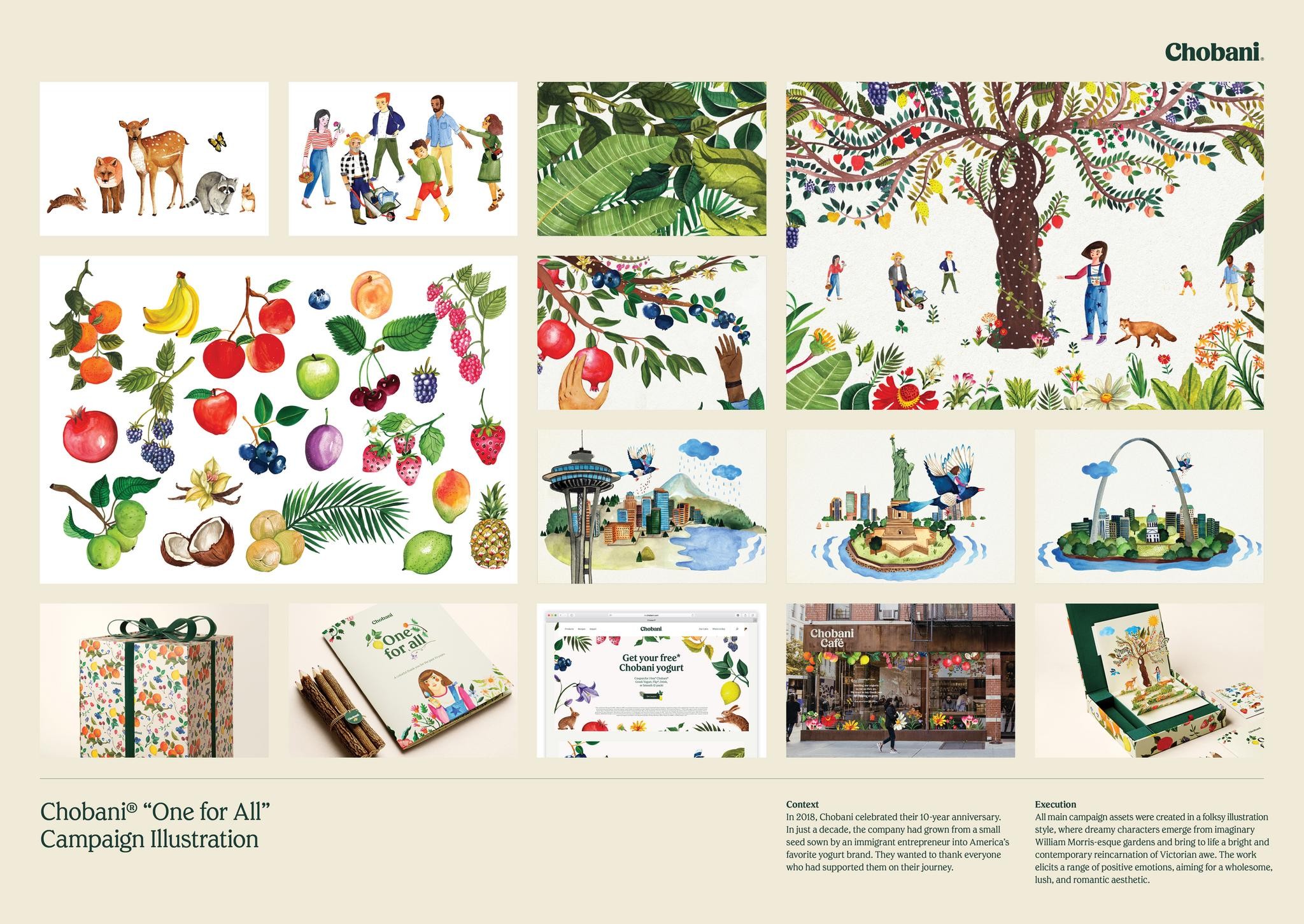 Chobani "One for All" Campaign: Illustration