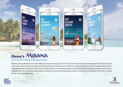 Disney's Moana Animated Branded Backgrounds for The Weather Channel Mobile App