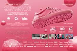 GUMSHOE: THE FIRST SHOE EVER MADE FROM RECYCLED CHEWING GUM