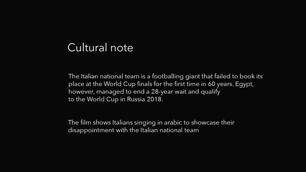 Italy didn't make it